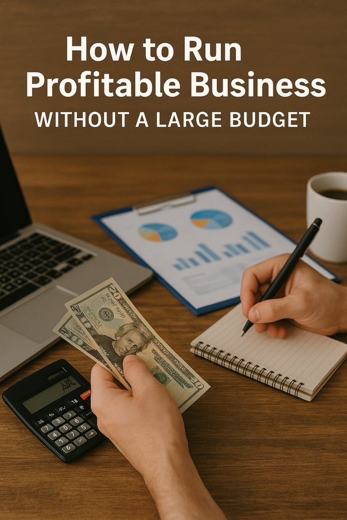 How to Run a Profitable Business Without a Large Budget