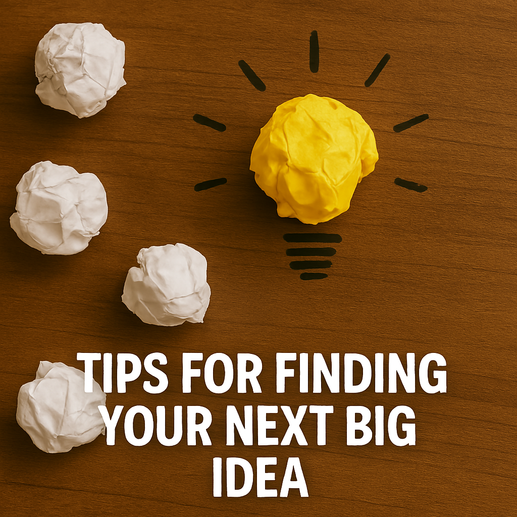 Tips for Finding Your Next Big Idea Tips for Finding Your Next Big Idea
