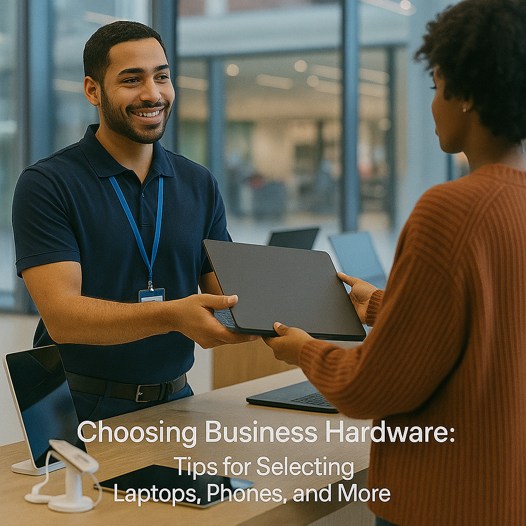 Choosing Business Hardware Tips for Selecting Laptops, Phones, and More Choosing Business Hardware: Tips for Selecting Laptops, Phones, and More