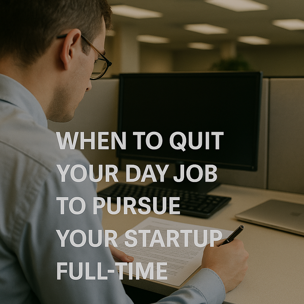 When to Quit Your Day Job to Pursue Your Startup Full-Time