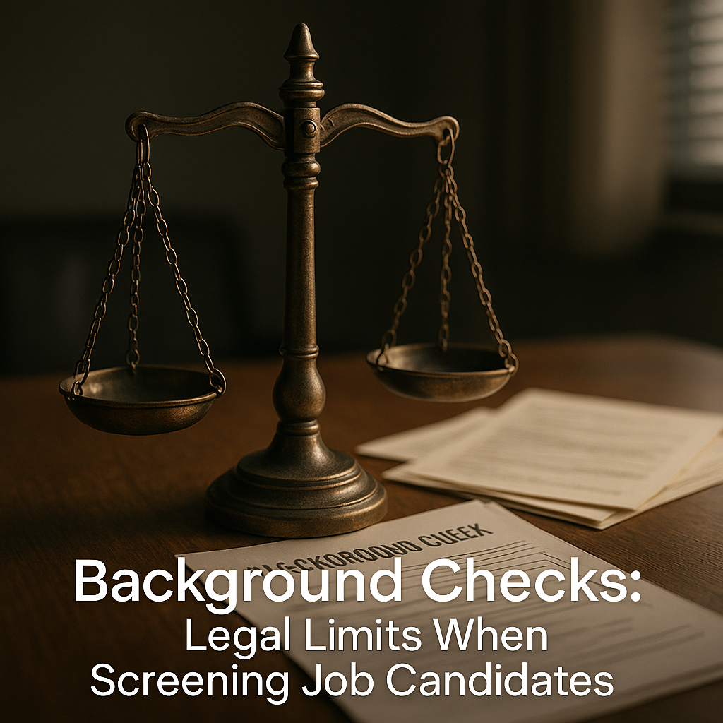 Background Checks Legal Limits When Screening Job Candidates Background Checks: Legal Limits When Screening Job Candidates