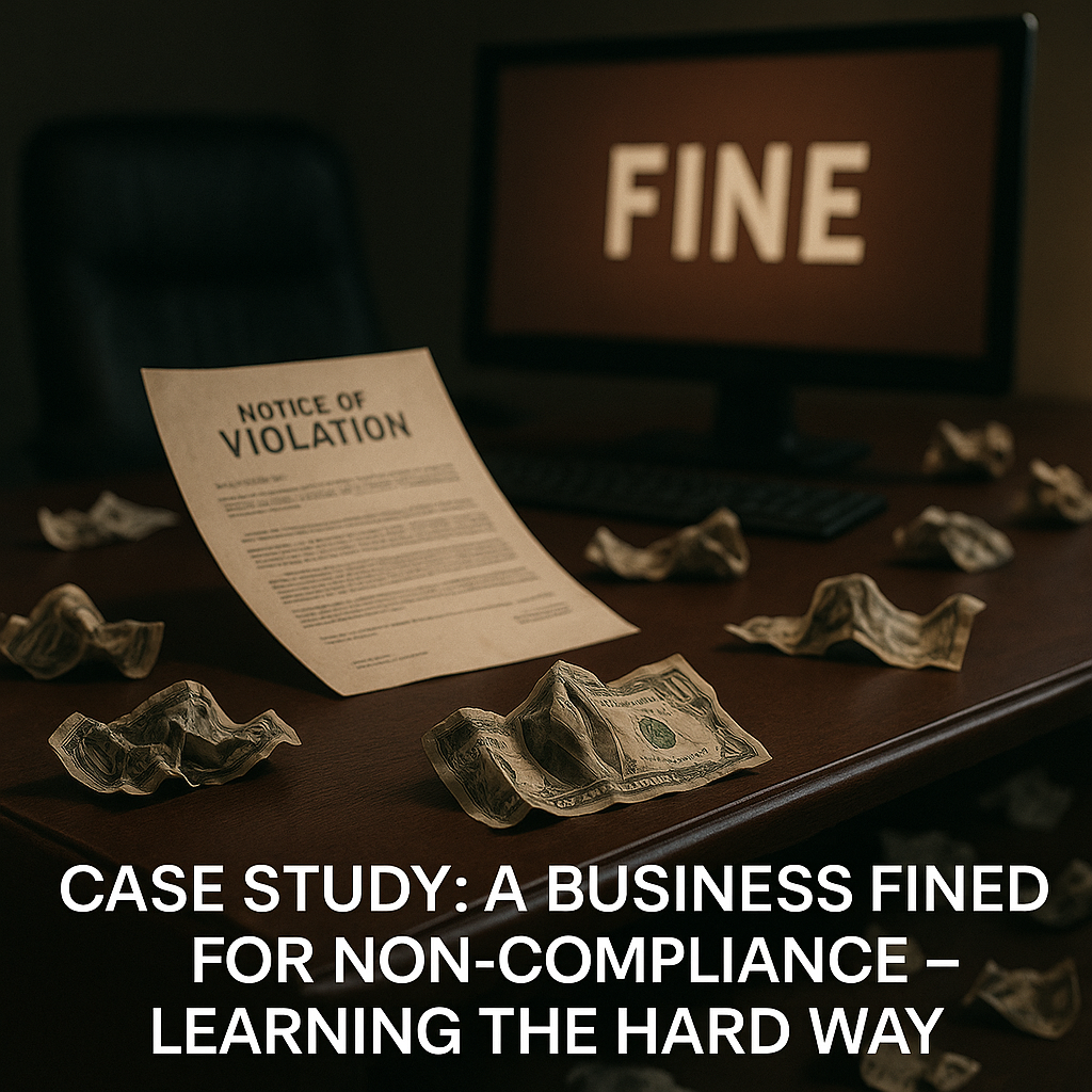 Case Study A Business Fined for Non-Compliance Learning the Hard Way Case Study: A Business Fined for Non-Compliance – Learning the Hard Way