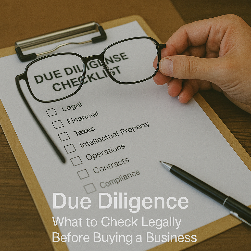 Due Diligence: What to Check Legally Before Buying a Business
