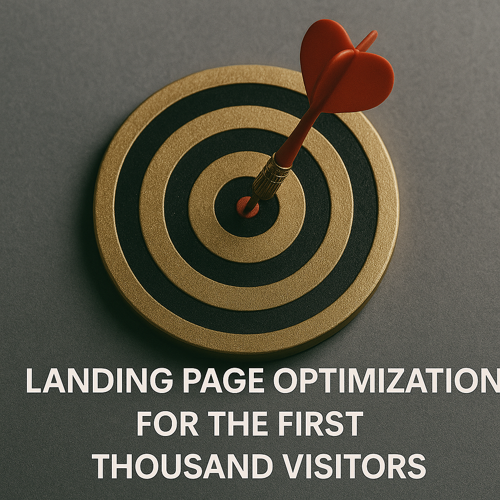 Landing page optimization for the first thousand visitors