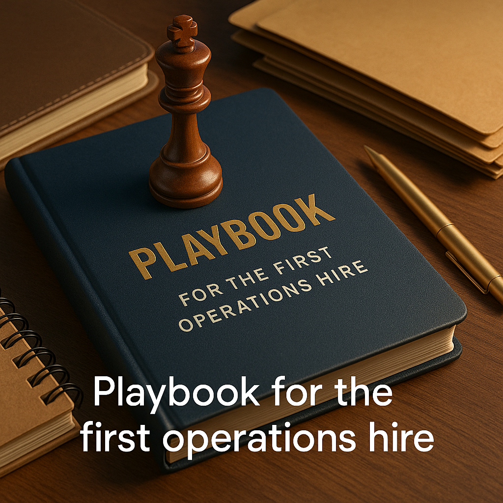 Playbook for the first operations hire
